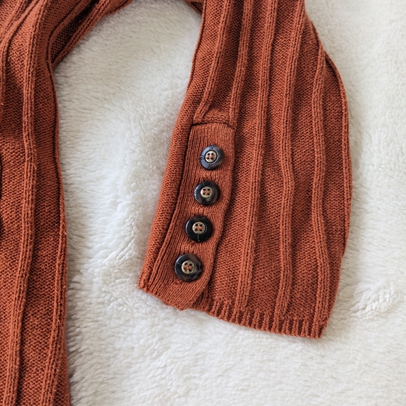 🌷3/15🌷 Simply Vera Wang Burnt Orange Sweater Size XS - Picture 6 of 8